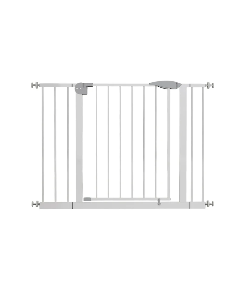Aostirmotor 29.5-45.3 in. Wide Baby Gate for Stairs, Dog Gate Indoor for Doorways, No Drilling Pressure Mounted Pet Gates in White