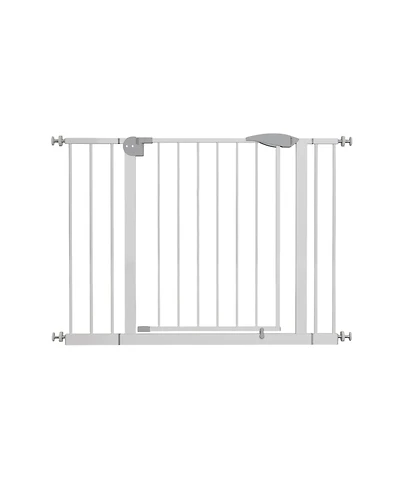 Aostirmotor 29.5-45.3 in. Wide Baby Gate for Stairs, Dog Gate Indoor for Doorways, No Drilling Pressure Mounted Pet Gates in White