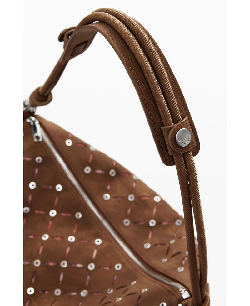 Desigual Women's Medium cut-out faux leather bag