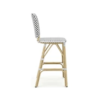Enitial Star Adino Aluminum Woven Seat Patio Bar Chair (Set of 2