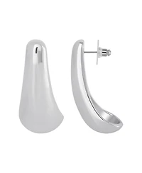 Jessica Simpson Sculptural Silver-Tone Drop Earrings for Modern Elegance