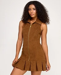Seni & Cade Juniors' Sleeveless Collared Corduroy Dress