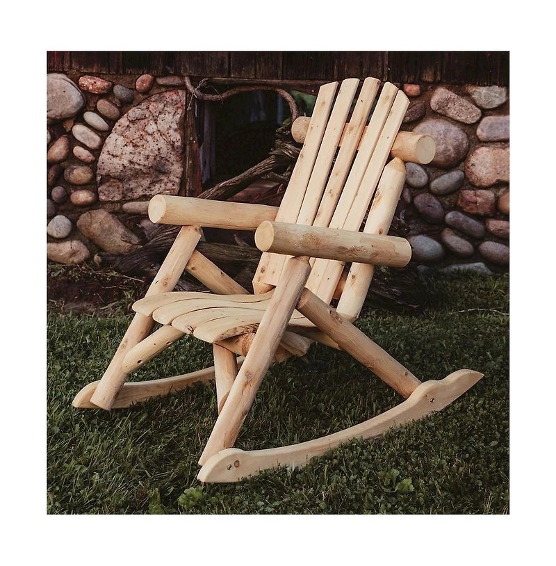 Contoured Comfort Cedar Log Rocking Chair