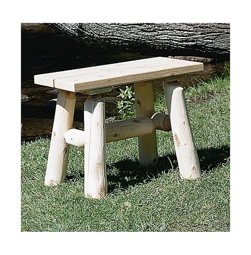 Contoured Comfort Cedar Log 23"" End Bench (pair)