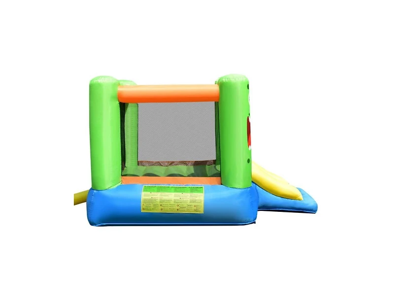 Akiudex Inflatable Bounce House with Slide Basketball Rim and Carrying Bag