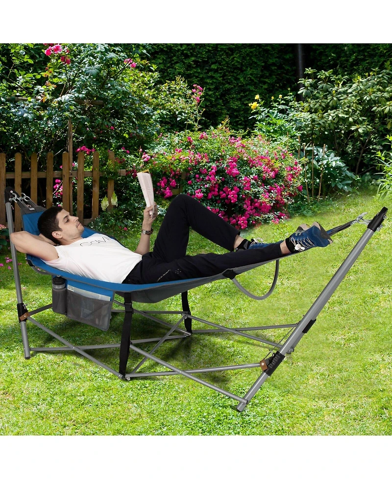 Akiudex portable folding hammock with hammock stand