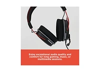 RadioShack Gaming Headphones Usb Metallic With Volume Controls Black & Red 3304408