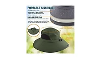 Multijoy Wide Brim Sun Hat, Upf 50+ Uv Protection Waterproof Packable Bucket Hat for Men & Women, Fishing Hiking Beach Garden