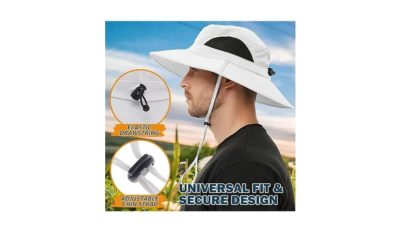 Multijoy Wide Brim Sun Hat, Upf 50+ Uv Protection Waterproof Packable Bucket Hat for Men & Women