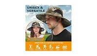 Multijoy Wide Brim Sun Hat, Upf 50+ Uv Protection Waterproof Packable Bucket Hat for Men & Women