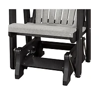 American Furniture Classics Fan Back Glider Made in the Usa- Light Gray, Black