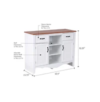 American Furniture Classics Countryside Buffet with Two Drawers and Two Doors
