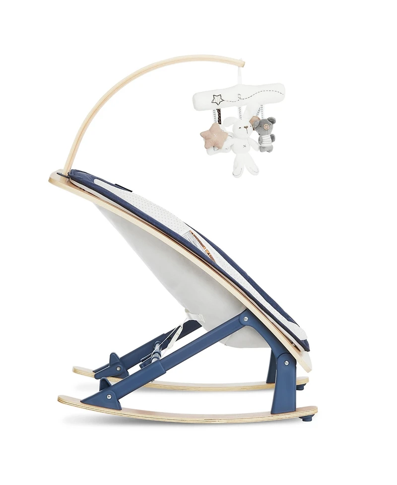 Evolur Tory 2-in-1 Rocker & Chair Light Gray