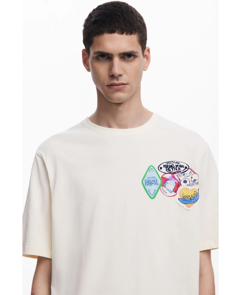 Desigual Men's Short-sleeve T-shirt with embroidery