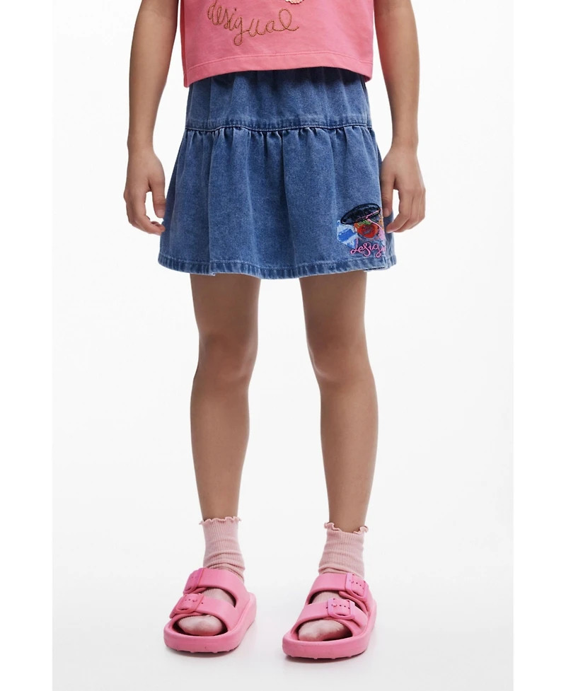 Desigual Girls's Cherry denim miniskirt