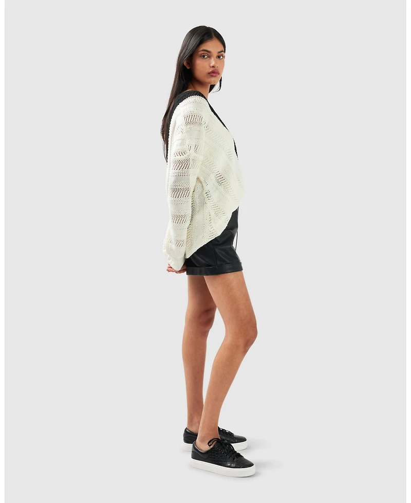Belle & Bloom Women's This Moment Oversized V-Neck Knit