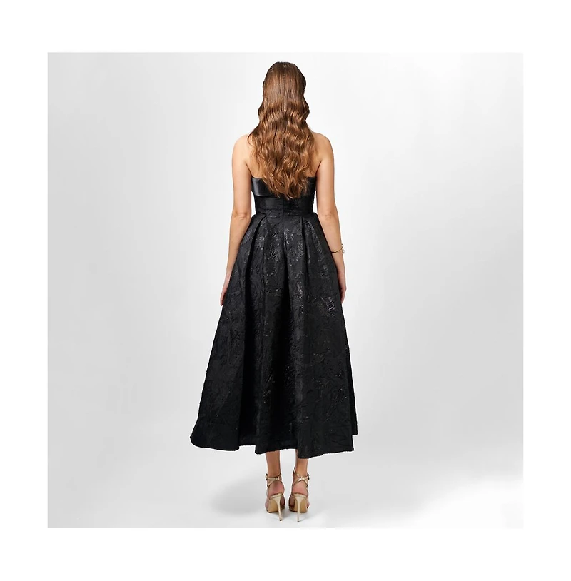 Bariano Women's Alanna Jacquard A Line Midi
