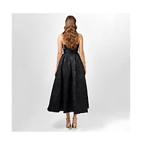 Bariano Women's Alanna Jacquard A Line Midi