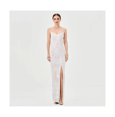 Bariano Sera Strappy Back Sequin Gown