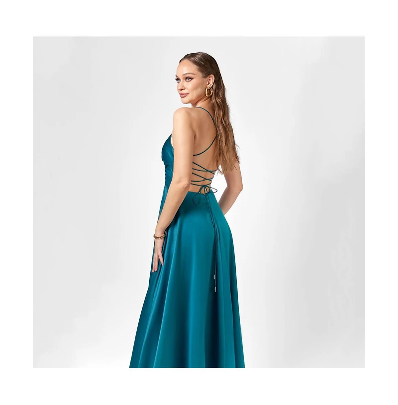 Bariano Hanna Open Back A Line Gown