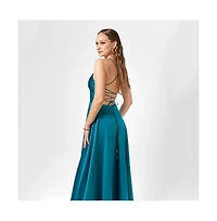 Bariano Hanna Open Back A Line Gown