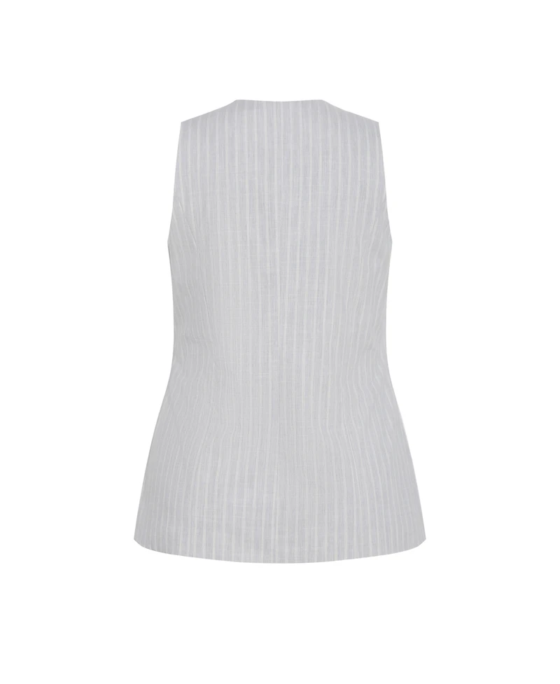 City Chic Plus Jaz Print Vest