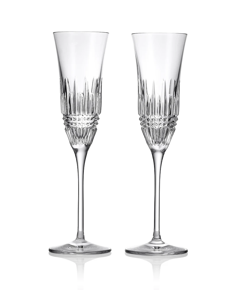 Waterford Lismore Diamond Essence Flute 8oz, Set of 2