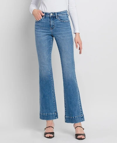Vervet Women's High Rise Trouser Hem Flare Jeans