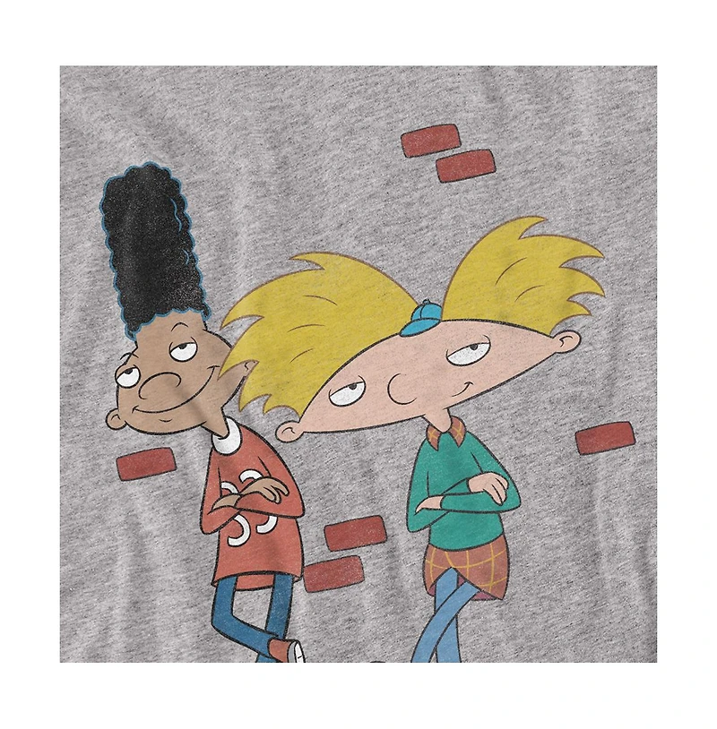 Logovision Men's Arnold And Gerald Leaning T-Shirt