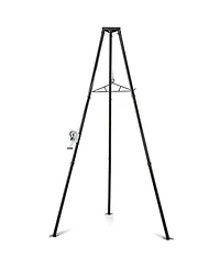 Akiudex Heavy-Duty Tripod Deer Hoist with Crank Winch and Steel Cable for Game Processing