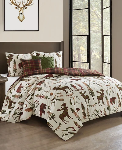 Stratford Park Cabin Animal Print 5-Pc. Comforter Set