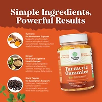 Nature's Craft Turmeric Gummies, Extra Strength Joint Support Gummies with Turmeric Curcumin with Black Pepper Extract and Ginger, Nature's Craft, 120