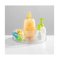iDesign 12-inch Divided Lazy Susan for Bathroom Storage - Clear