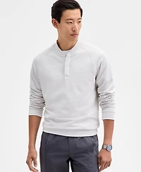 Alfani Men's Long Sleeve Quarter-Snap French Terry Sweatshirt, Macy's Exclusive