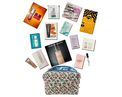 Free 14-Pc. Beauty Sampler with any $75 10 Days of Glam Purchase!