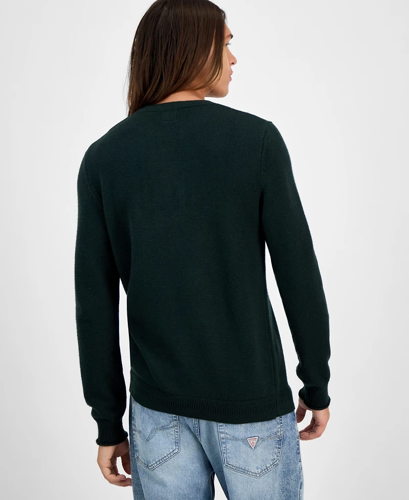 Guess Men's 3D Logo Crewneck Sweater
