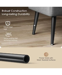 gaomon Storage Ottoman Bench, Mid-Century Modern Synthetic Leather, Grey, Safety Hinges, Loads 680 lbs, Entryway & Bedroom