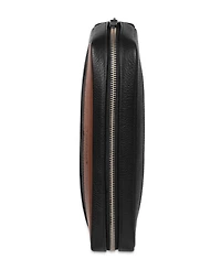 Cole Haan Men's Two Tone Top Zip Leather Toiletry Bag