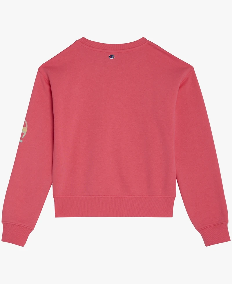 Champion Big Girls Pullover Crewneck Sweatshirt