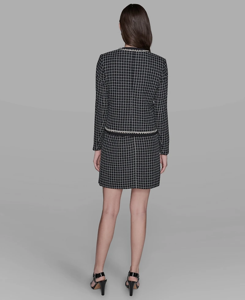 Karl Lagerfeld Paris Women's Embellished Tweed Jacket