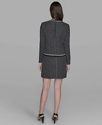 Karl Lagerfeld Paris Women's Embellished Tweed Jacket