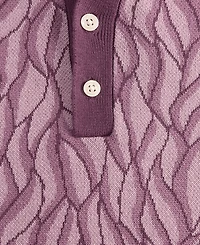 Alfani Men's Short Sleeve Birdseye Jacquard Polo Sweater, Macy's Exclusive
