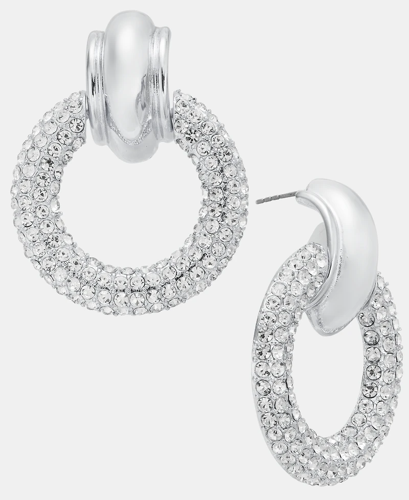 I.n.c. International Concepts Pave Circle Drop Earrings, Macy's Exclusive