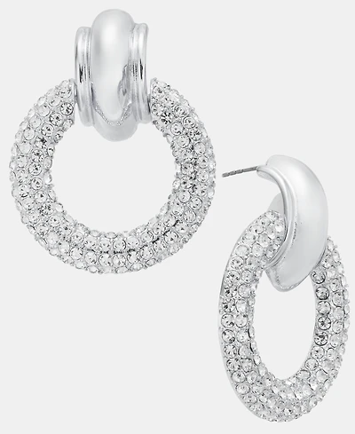 I.n.c. International Concepts Pave Circle Drop Earrings, Macy's Exclusive