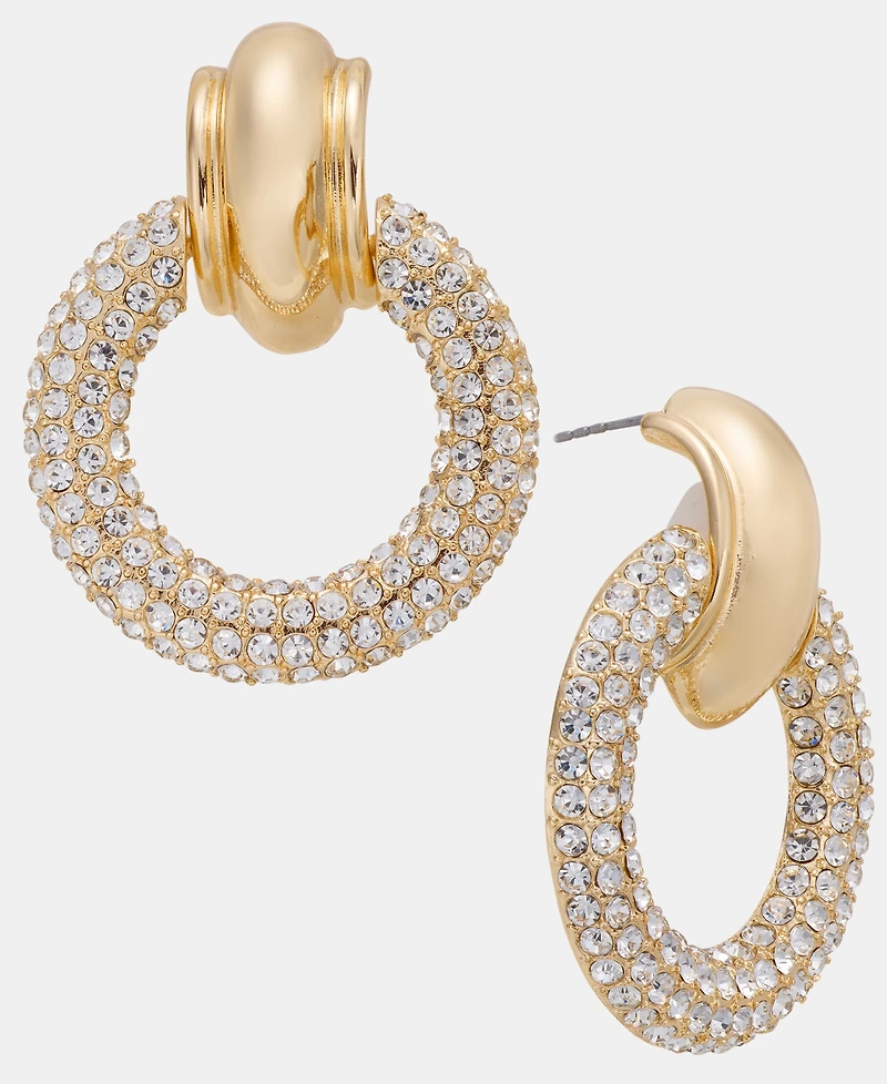 I.n.c. International Concepts Pave Circle Drop Earrings, Macy's Exclusive