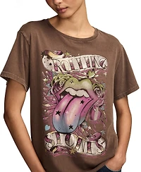 Lucky Brand Women's Rolling Stones Tattoo Boyfriend T-shirt