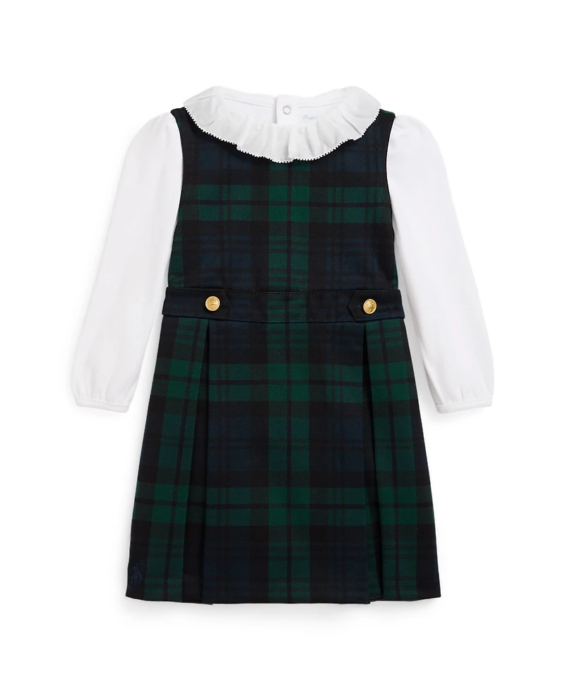 Polo Ralph Lauren Baby Girls 2-Piece Ponte Roma Bodysuit and Dress Set