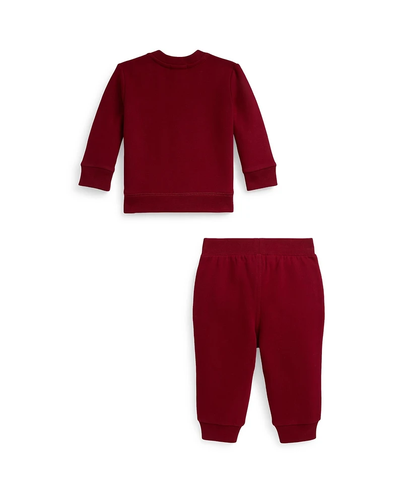Polo Ralph Lauren Baby Boys 2-Piece Waffle-Trim Sweatshirt and Joggers Set