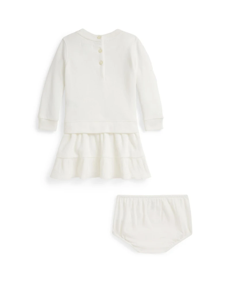 Polo Ralph Lauren Baby Girls Bear Fleece Dress and Bloomer
