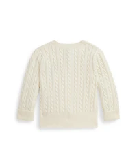Polo Ralph Lauren Baby Girls Bear Mini-Cable Knit Sweater